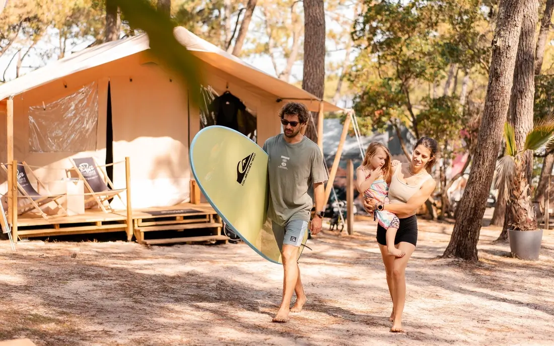 Safari Zelt Familien Surfcamp St. Girons