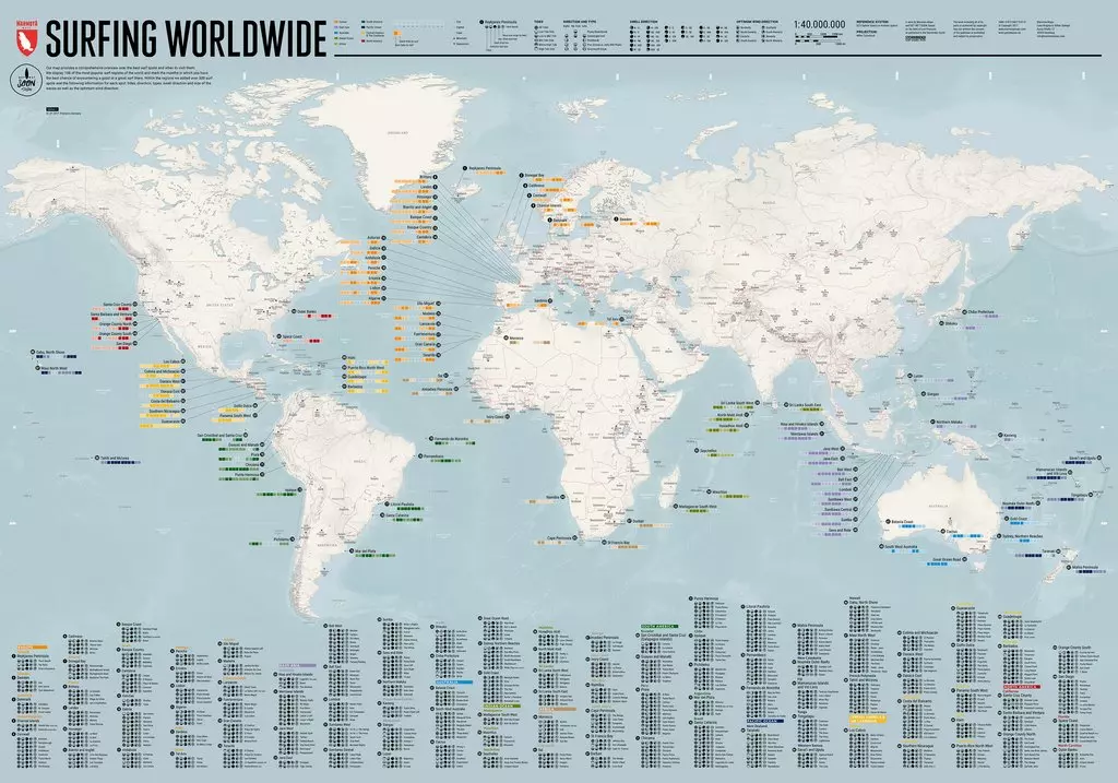 Surfing World Wide Map